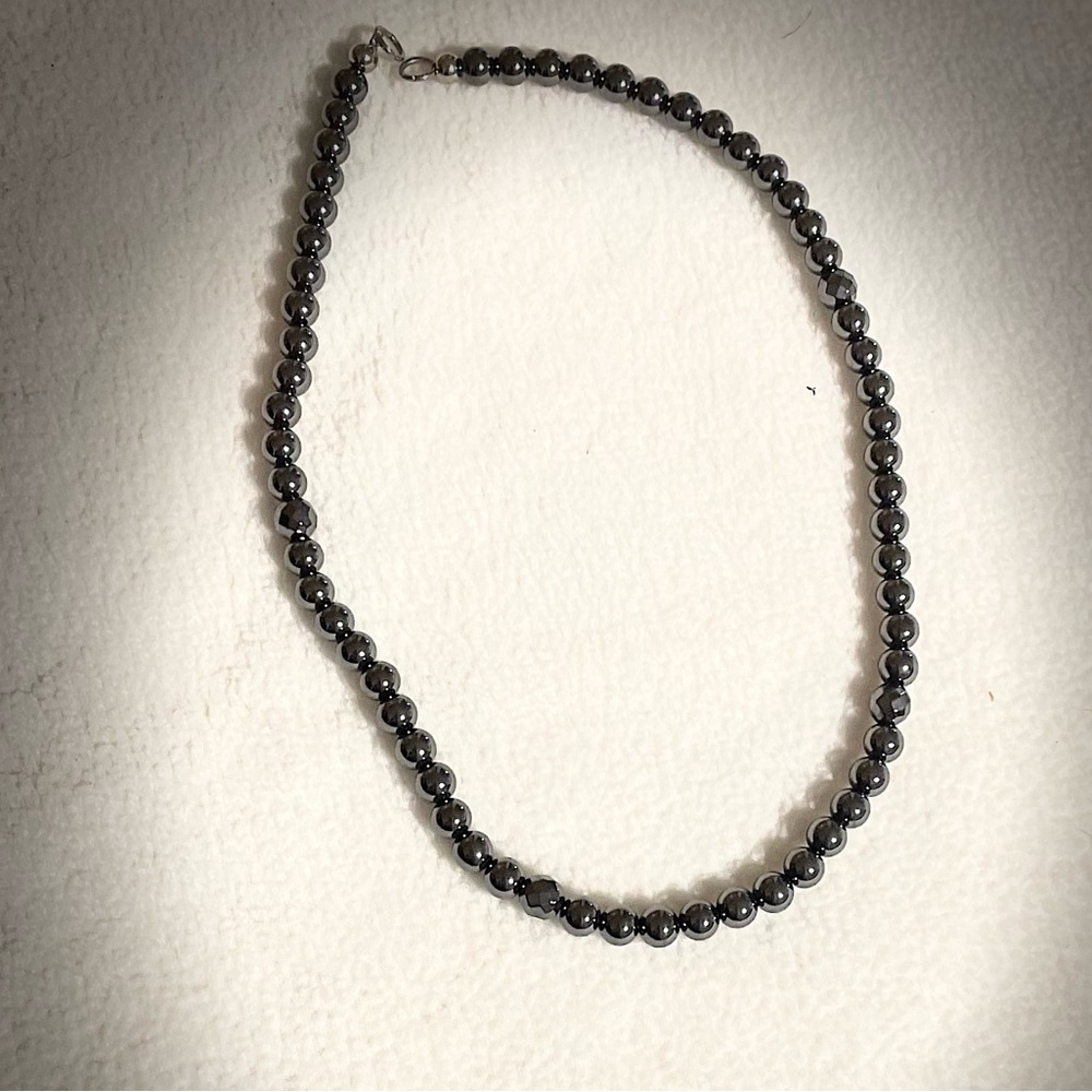 Tocara JoAn Stainless Hematite Necklace | NWOT